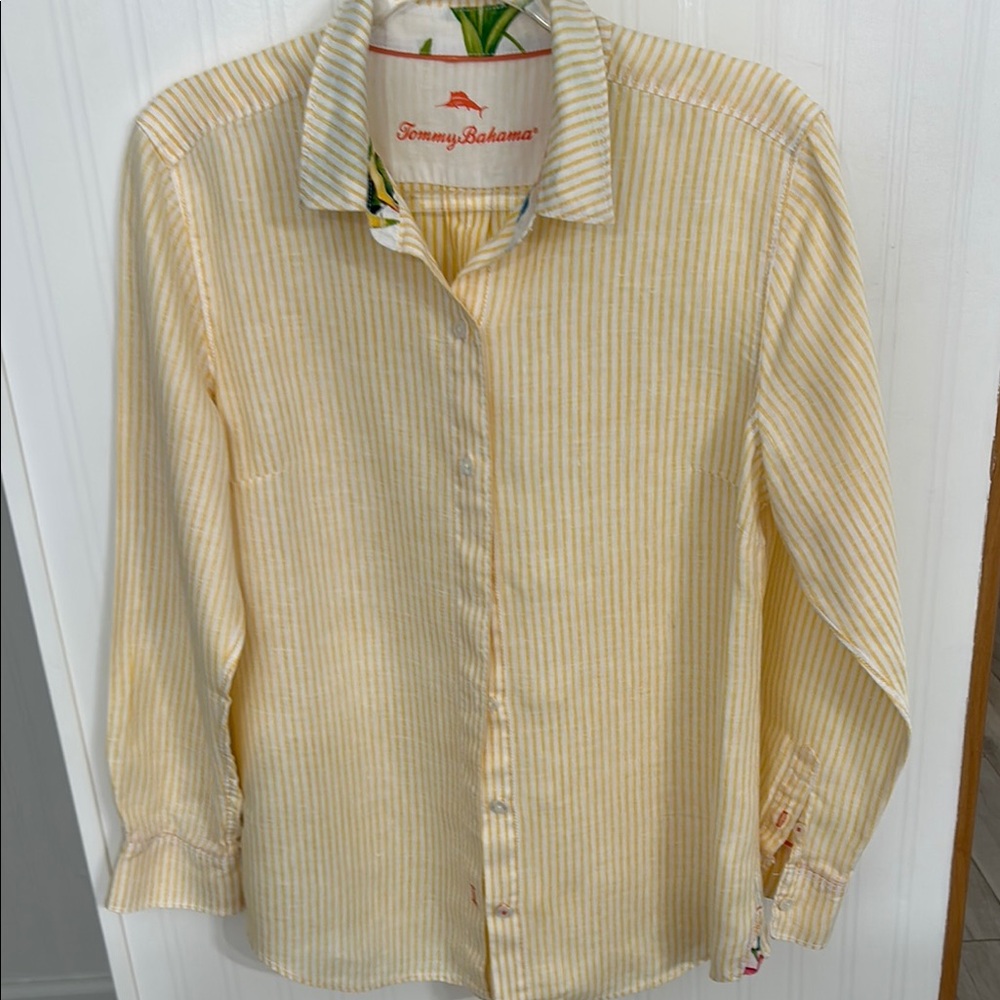 Tommy Bahama Yellow Casual Button Down Shirt